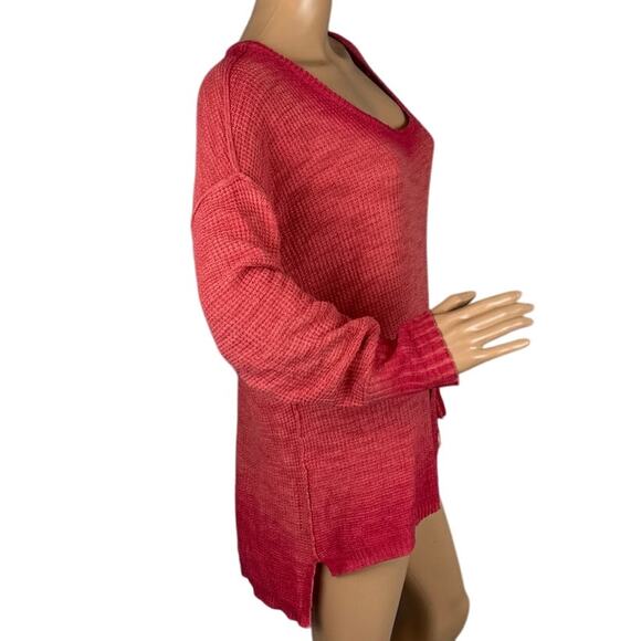 Moth Anthropologie Women’s Waffle Knit Ombre’ Sweater Oversized Slouchy Size M - Picture 2 of 8